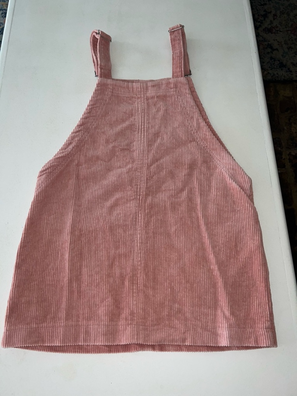 Forever 21 Pink Corduroy Pinafore Mini Dress M - Picture 4 of 7